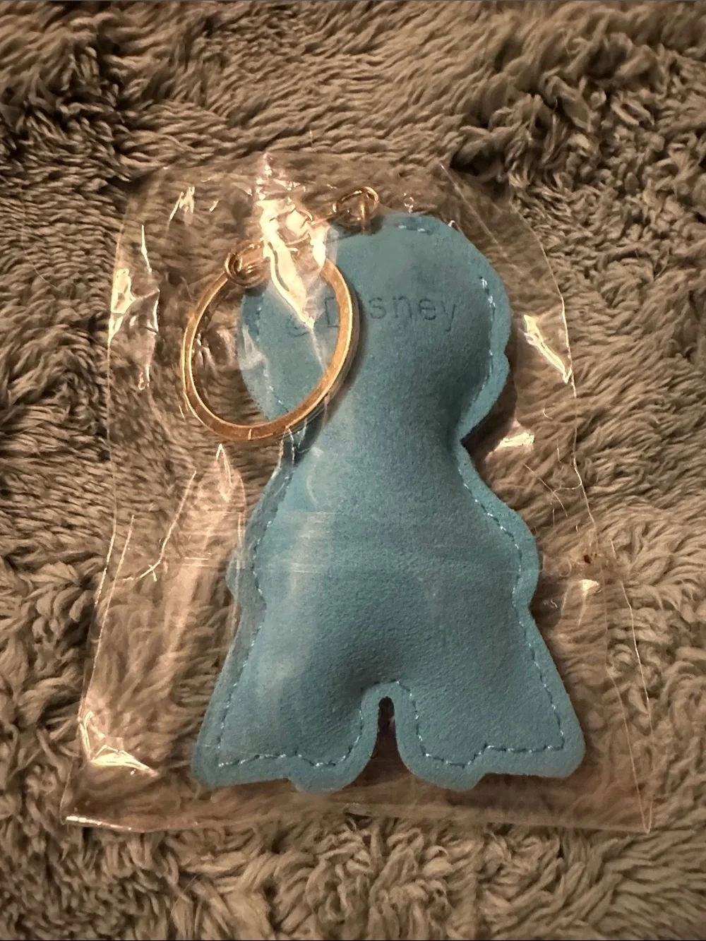 Disney Crystal Doll Keychain in Blue, Teal & Gold